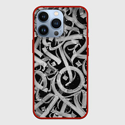 Чехол iPhone 13 Pro Черно-белая каллиграфия