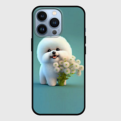 Чехол для iPhone 13 Pro Белая собака милаха, цвет: 3D-черный