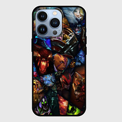 Чехол iPhone 13 Pro Мозаика персонажи Dota 2