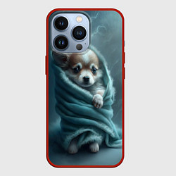Чехол iPhone 13 Pro Милый щенок в одеяле