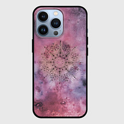 Чехол iPhone 13 Pro Мандала гармонии, фиолетовая, космос