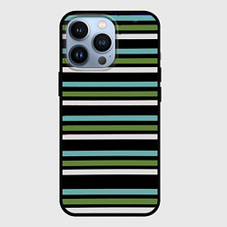 Чехол для iPhone 13 Pro Абстрактные тёмные полосы, цвет: 3D-черный