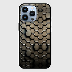 Чехол для iPhone 13 Pro Сталь и соты, цвет: 3D-черный