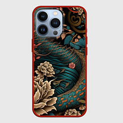 Чехол iPhone 13 Pro Японский змей Irezumi