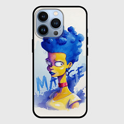 Чехол iPhone 13 Pro Акварельная Мардж Симпсон