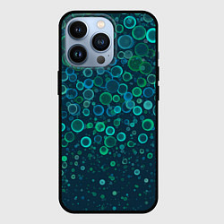 Чехол iPhone 13 Pro Изумрудные круги Абстракция