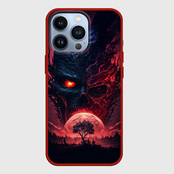Чехол для iPhone 13 Pro Планета демонов, цвет: 3D-красный