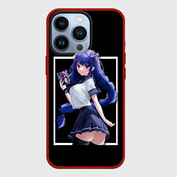 Чехол для iPhone 13 Pro Школьница Шогун Райден, цвет: 3D-красный