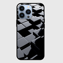 Чехол iPhone 13 Pro Карбоновые грани черные