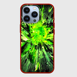 Чехол iPhone 13 Pro Fractal green explosion