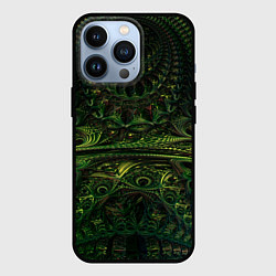 Чехол iPhone 13 Pro Зелёные древние скрижали паттерн