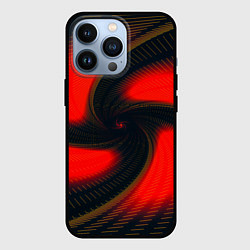 Чехол iPhone 13 Pro Закрученный вихрь - узор красный