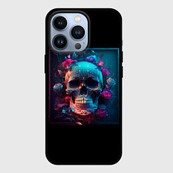 Чехол iPhone 13 Pro Неоновый мексиканский череп