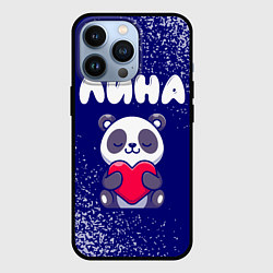 Чехол iPhone 13 Pro Лина панда с сердечком