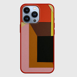 Чехол для iPhone 13 Pro Геометрическое множество разноцветных фигуры, цвет: 3D-красный