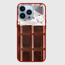Чехол iPhone 13 Pro Темная плитка шоколада в обертке