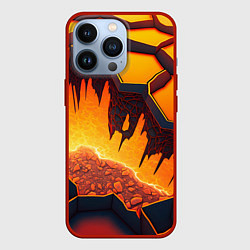 Чехол iPhone 13 Pro Красная лава