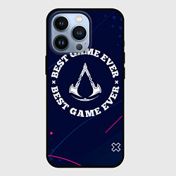 Чехол iPhone 13 Pro Символ Assassins Creed и надпись best game ever