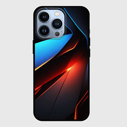 Чехол для iPhone 13 Pro Красно-синие элементы, цвет: 3D-черный