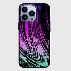 Чехол iPhone 13 Pro Неоновые цвета брызги краски гранжевая текстура