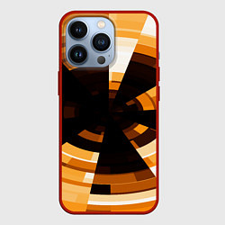 Чехол для iPhone 13 Pro Абстрактный золотистый паттерн, цвет: 3D-красный