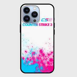 Чехол iPhone 13 Pro Counter Strike 2 neon gradient style: символ сверх