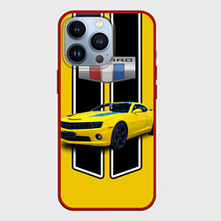 Чехол для iPhone 13 Pro Мощный маслкар Chevrolet Camaro 2010 года, цвет: 3D-красный