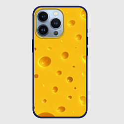 Чехол для iPhone 13 Pro Сырная текстура, цвет: 3D-тёмно-синий