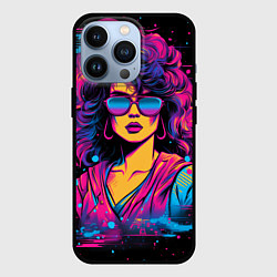 Чехол iPhone 13 Pro Lady - retrowave style