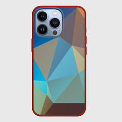Чехол для iPhone 13 Pro Детальные выпуклые фигуры, цвет: 3D-красный