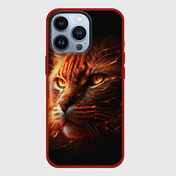 Чехол iPhone 13 Pro Огненный рыжий кот