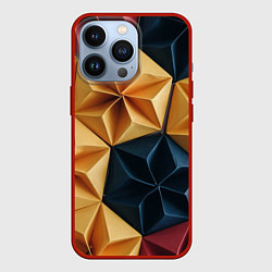 Чехол для iPhone 13 Pro Геометрические ромбические фигуры, цвет: 3D-красный