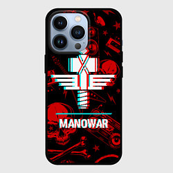 Чехол для iPhone 13 Pro Manowar rock glitch, цвет: 3D-черный