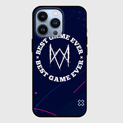 Чехол iPhone 13 Pro Символ Watch Dogs и надпись best game ever