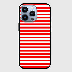 Чехол iPhone 13 Pro Ярко красные полосы