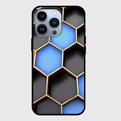 Чехол для iPhone 13 Pro Гексагон, цвет: 3D-черный