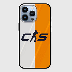 Чехол для iPhone 13 Pro Counter Strike 2 White Orange Stripes, цвет: 3D-черный