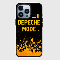 Чехол для iPhone 13 Pro Depeche Mode - gold gradient: символ сверху, цвет: 3D-черный