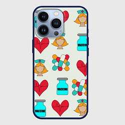 Чехол iPhone 13 Pro Вакцина, пипюпи и сердце