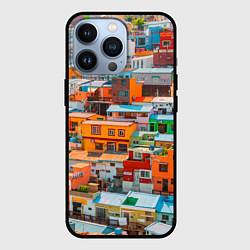 Чехол для iPhone 13 Pro Красочный Камчхон-дон в городе Пусан, цвет: 3D-черный