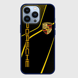 Чехол iPhone 13 Pro Porsche - Gold line