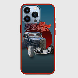 Чехол для iPhone 13 Pro Настоящий классический хот род, цвет: 3D-красный