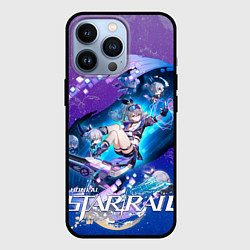 Чехол iPhone 13 Pro Серебряный Волк Хонкай Стар Рейл