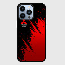 Чехол для iPhone 13 Pro Mitsubishi red - red sport, цвет: 3D-черный