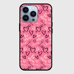 Чехол для iPhone 13 Pro Be mine паттерн, цвет: 3D-черный