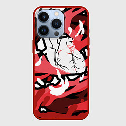 Чехол для iPhone 13 Pro The Bloody Heart, цвет: 3D-красный