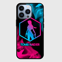 Чехол iPhone 13 Pro Tomb Raider - neon gradient