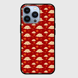 Чехол для iPhone 13 Pro Облака Сакура Звезды, цвет: 3D-черный