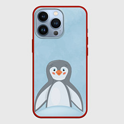 Чехол для iPhone 13 Pro Пингвиненок, цвет: 3D-красный