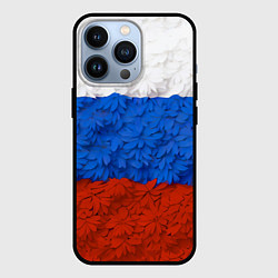 Чехол iPhone 13 Pro Флаг Российской Федерации из цветов